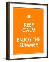 Special Summer Keep Calm Modern Motivational Background-place4design-Framed Art Print