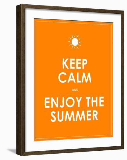 Special Summer Keep Calm Modern Motivational Background-place4design-Framed Art Print