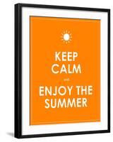 Special Summer Keep Calm Modern Motivational Background-place4design-Framed Art Print