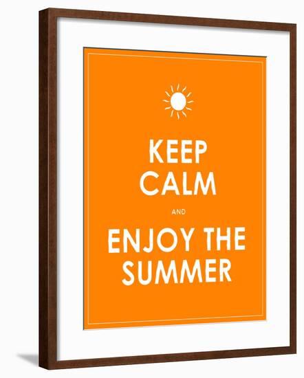 Special Summer Keep Calm Modern Motivational Background-place4design-Framed Art Print