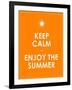 Special Summer Keep Calm Modern Motivational Background-place4design-Framed Art Print