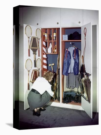 Specialized Closets Created by Architects George Nelson and Henry Wright, New York, NY 1945-Herbert Gehr-Stretched Canvas