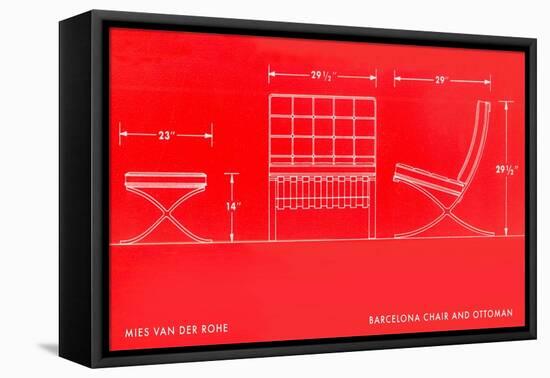 Specifications of Barcelona Chair and Ottoman-null-Framed Stretched Canvas