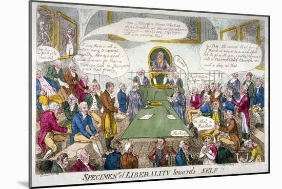 Specimens of Liberality Towards Self!!, 1809-Isaac Cruikshank-Mounted Giclee Print