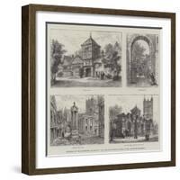 Specimens of Old Manchester and Salford, from the Architectural Models at the Manchester Exhibition-Frank Watkins-Framed Giclee Print