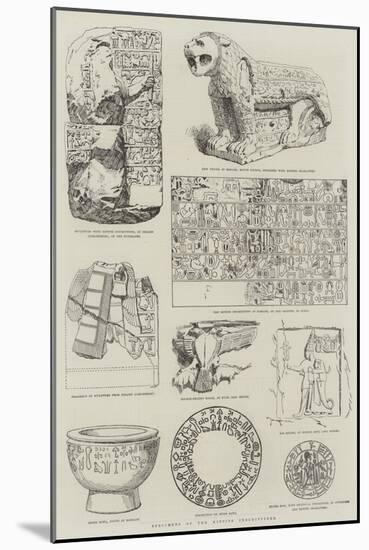 Specimens of the Hittite Inscriptions-null-Mounted Giclee Print