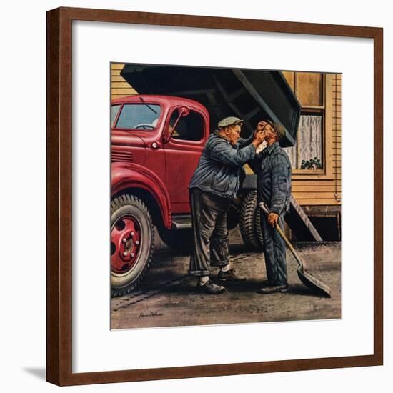 "Speck of Coal," October 18, 1947-Stevan Dohanos-Framed Giclee Print