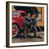 "Speck of Coal," October 18, 1947-Stevan Dohanos-Framed Giclee Print