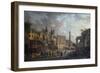 Spectacle forain dans un carrefour imaginaire de Paris-Pierre-Antoine Demachy-Framed Giclee Print