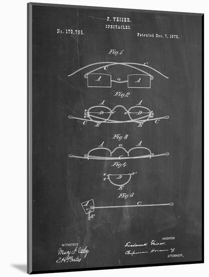 Spectacles, Glasses Patent-null-Mounted Art Print