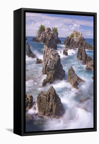 Spectacular and Poetic View of Rock Formation Called Gigi Hiu (Shark's Teeth), Lampung-Fadil Aziz/Alcibbum Photography-Framed Stretched Canvas