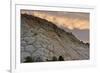 Spectacular cross-bedded Navajo sandstone rock (fossilised sand dunes) at sunset, Utah-Bob Gibbons-Framed Photographic Print