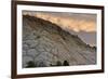 Spectacular cross-bedded Navajo sandstone rock (fossilised sand dunes) at sunset, Utah-Bob Gibbons-Framed Photographic Print