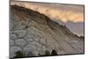 Spectacular cross-bedded Navajo sandstone rock (fossilised sand dunes) at sunset, Utah-Bob Gibbons-Mounted Photographic Print