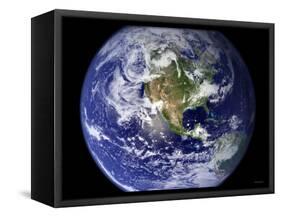 Spectacular Detailed True-Color Image of the Earth Showing the Western Hemisphere-Stocktrek Images-Framed Stretched Canvas