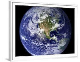 Spectacular Detailed True-Color Image of the Earth Showing the Western Hemisphere-Stocktrek Images-Framed Photographic Print