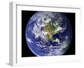 Spectacular Detailed True-Color Image of the Earth Showing the Western Hemisphere-Stocktrek Images-Framed Premium Photographic Print