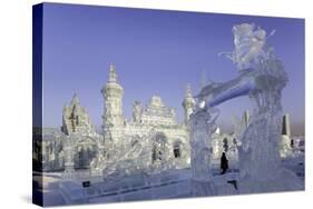 Spectacular Ice Sculptures, Harbin Ice and Snow Festival in Harbin, Heilongjiang Province, China-Gavin Hellier-Stretched Canvas