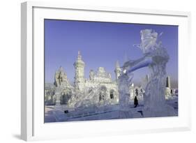 Spectacular Ice Sculptures, Harbin Ice and Snow Festival in Harbin, Heilongjiang Province, China-Gavin Hellier-Framed Photographic Print