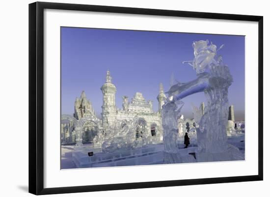 Spectacular Ice Sculptures, Harbin Ice and Snow Festival in Harbin, Heilongjiang Province, China-Gavin Hellier-Framed Photographic Print