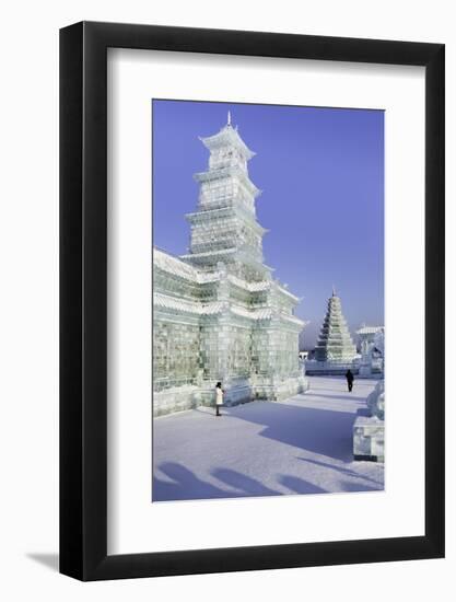 Spectacular Ice Sculptures, Harbin Ice and Snow Festival in Harbin, Heilongjiang Province, China-Gavin Hellier-Framed Photographic Print