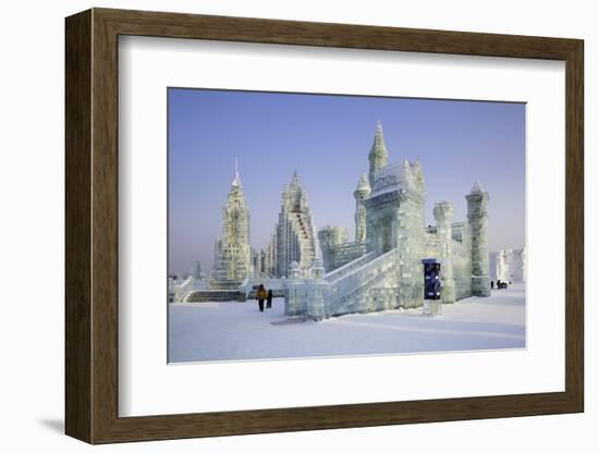 Spectacular Ice Sculptures, Harbin Ice and Snow Festival in Harbin, Heilongjiang Province, China-Gavin Hellier-Framed Photographic Print