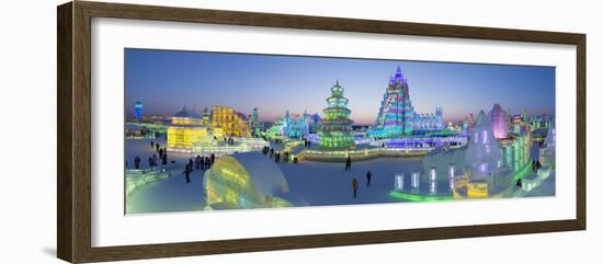 Spectacular Illuminated Ice Sculptures-Gavin Hellier-Framed Photographic Print