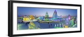 Spectacular Illuminated Ice Sculptures-Gavin Hellier-Framed Photographic Print