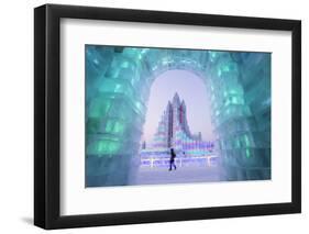 Spectacular Illuminated Ice Sculptures-Gavin Hellier-Framed Photographic Print