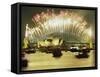 Spectacular New Year's Eve Firework Display, Sydney, New South Wales, Australia, Pacific-Robert Francis-Framed Stretched Canvas