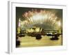 Spectacular New Year's Eve Firework Display, Sydney, New South Wales, Australia, Pacific-Robert Francis-Framed Photographic Print