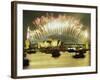 Spectacular New Year's Eve Firework Display, Sydney, New South Wales, Australia, Pacific-Robert Francis-Framed Photographic Print