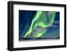 Spectacular Northern Lights or Aurora Borealis or Polar Lights Dancing over Moon-Lit Winter Landsca-Pi-Lens-Framed Photographic Print