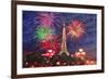 Spectacular Paris France Silvester Fireworks-Martina Bleichner-Framed Art Print