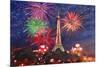 Spectacular Paris France Silvester Fireworks-Martina Bleichner-Mounted Art Print