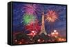 Spectacular Paris France Silvester Fireworks-Martina Bleichner-Framed Stretched Canvas