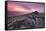 Spectacular Pink Sunrise Above Belstone Tor, Dartmoor, Devon, England. Winter-Adam Burton-Framed Stretched Canvas