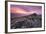 Spectacular Pink Sunrise Above Belstone Tor, Dartmoor, Devon, England. Winter-Adam Burton-Framed Photographic Print