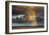 Spectacular rainbow off of Kalapana, Big Island, Hawaii-Mark A Johnson-Framed Photographic Print