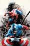 Spectacular Spider-Man No.15 Cover: Captain America and Spider-Man-Steve Epting-Lamina Framed Poster