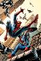 Spectacular Spider-Man No.16 Cover: Spider-Man and Captain America Fighting-Michael Ryan-Lamina Framed Poster