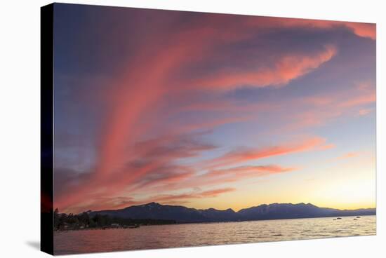 Spectacular Sunset Colors, Lake Tahoe, California, USA-Tom Norring-Stretched Canvas