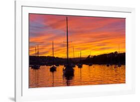 Spectacular Sunset, Falmouth Harbour, Cornwall, England, United Kingdom, Europe-Peter Groenendijk-Framed Photographic Print