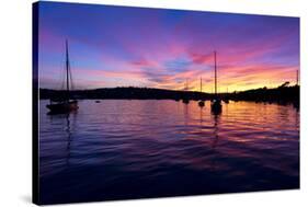 Spectacular Sunset, Falmouth Harbour, Cornwall, England, United Kingdom, Europe-Peter Groenendijk-Stretched Canvas