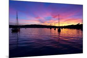 Spectacular Sunset, Falmouth Harbour, Cornwall, England, United Kingdom, Europe-Peter Groenendijk-Mounted Photographic Print