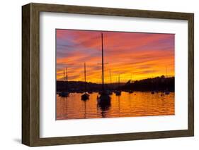 Spectacular Sunset, Falmouth Harbour, Cornwall, England, United Kingdom, Europe-Peter Groenendijk-Framed Photographic Print