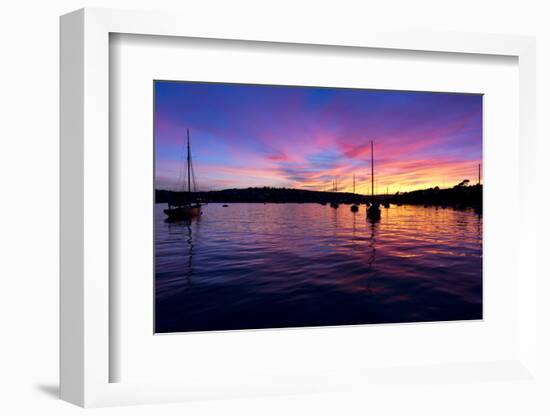 Spectacular Sunset, Falmouth Harbour, Cornwall, England, United Kingdom, Europe-Peter Groenendijk-Framed Photographic Print