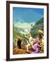 Spectators Admiring the Panama Canal-Severino Baraldi-Framed Giclee Print