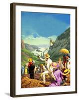 Spectators Admiring the Panama Canal-Severino Baraldi-Framed Giclee Print