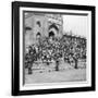 Spectators at Jumma Masjid, Bangalore, India, 1900s-H & Son Hands-Framed Giclee Print